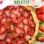A rustic strawberry galette