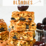 Cherry almond blondie recipe