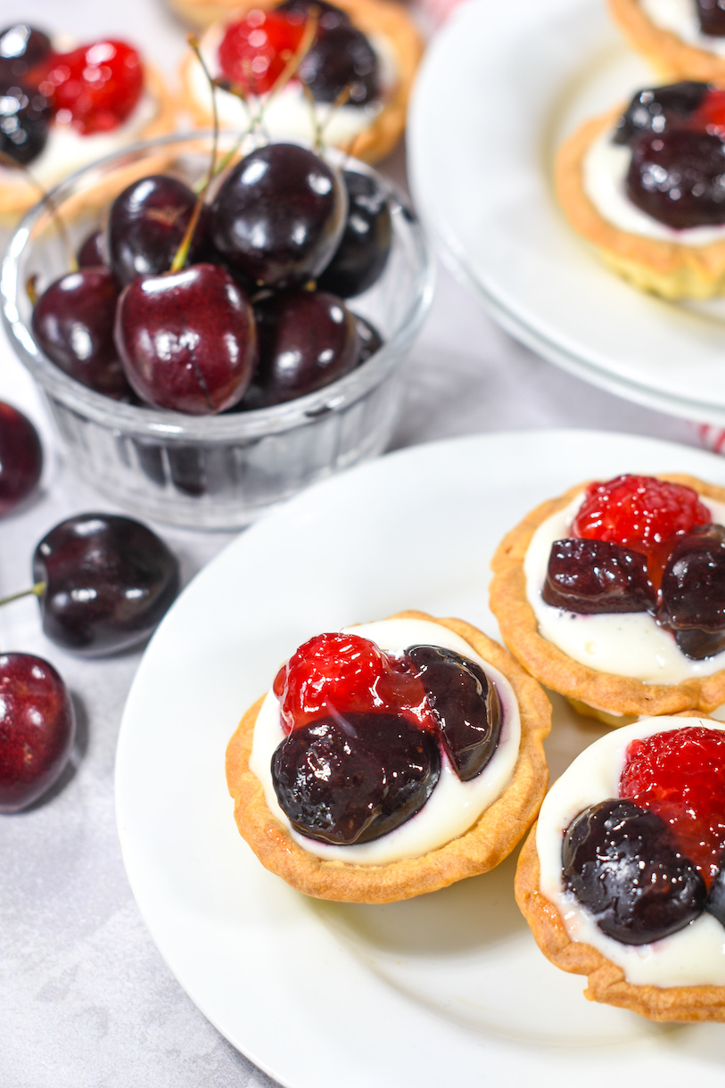 Mini berry tartlets, made from a berry tart recipe