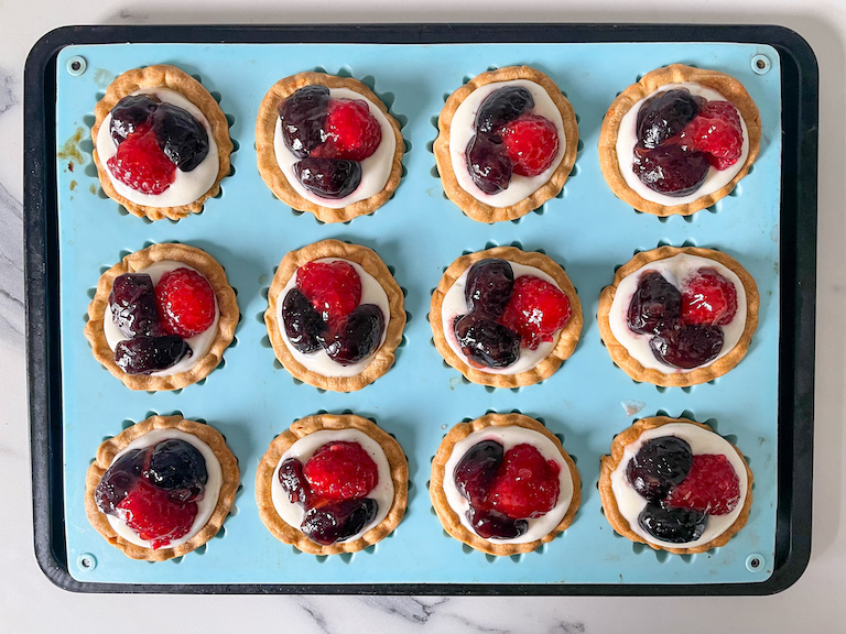 Miniature berry tarts