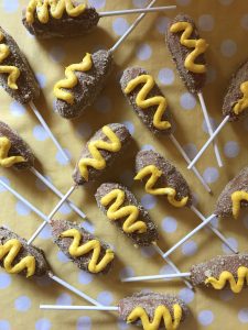 Corn Dog Cake Pops