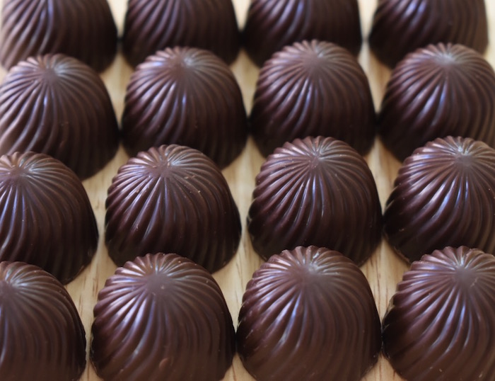 Hazelnut gianduja in dark chocolate