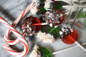 Peppermint Christmas lollipops