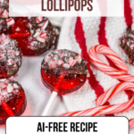 chocolate peppermint christmas lollipops
