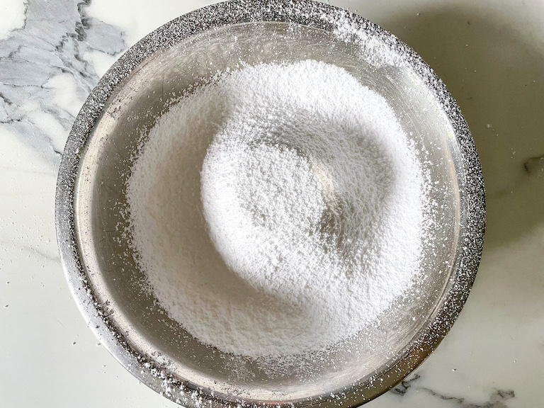 Confectioner's sugar in a bowl