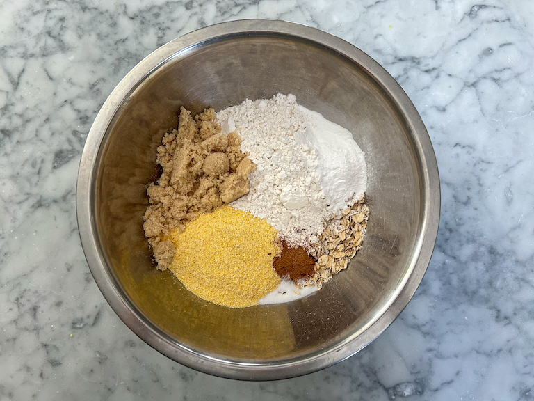 Dry ingredients in a bowl