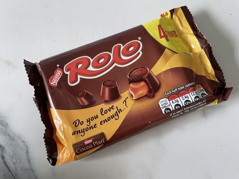A package of Rolo candies