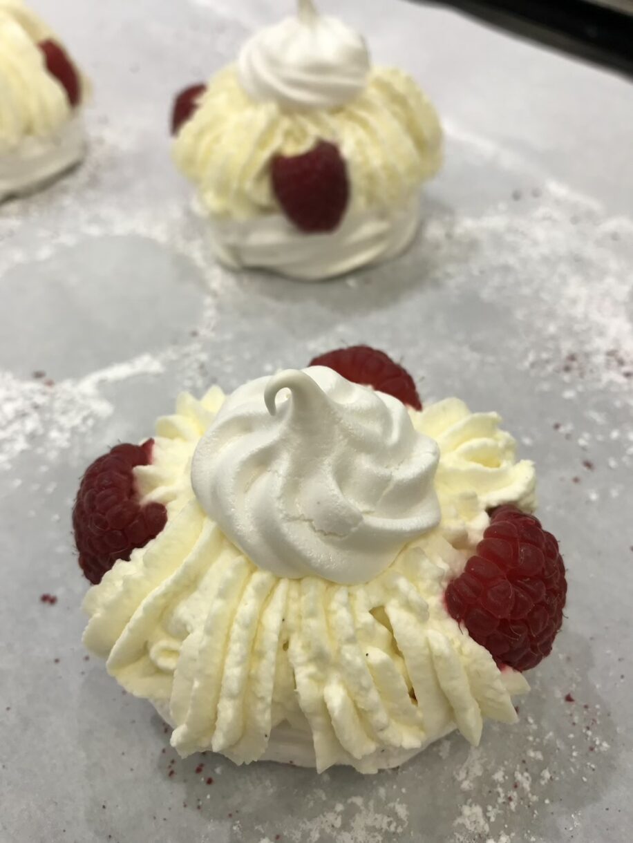 Meringues made in pastry school at Le Cordon Bleu