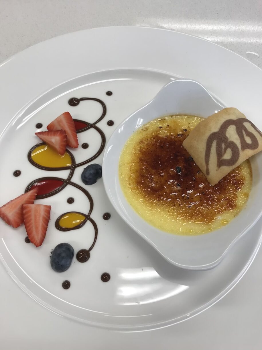 My finished creme brulee plate