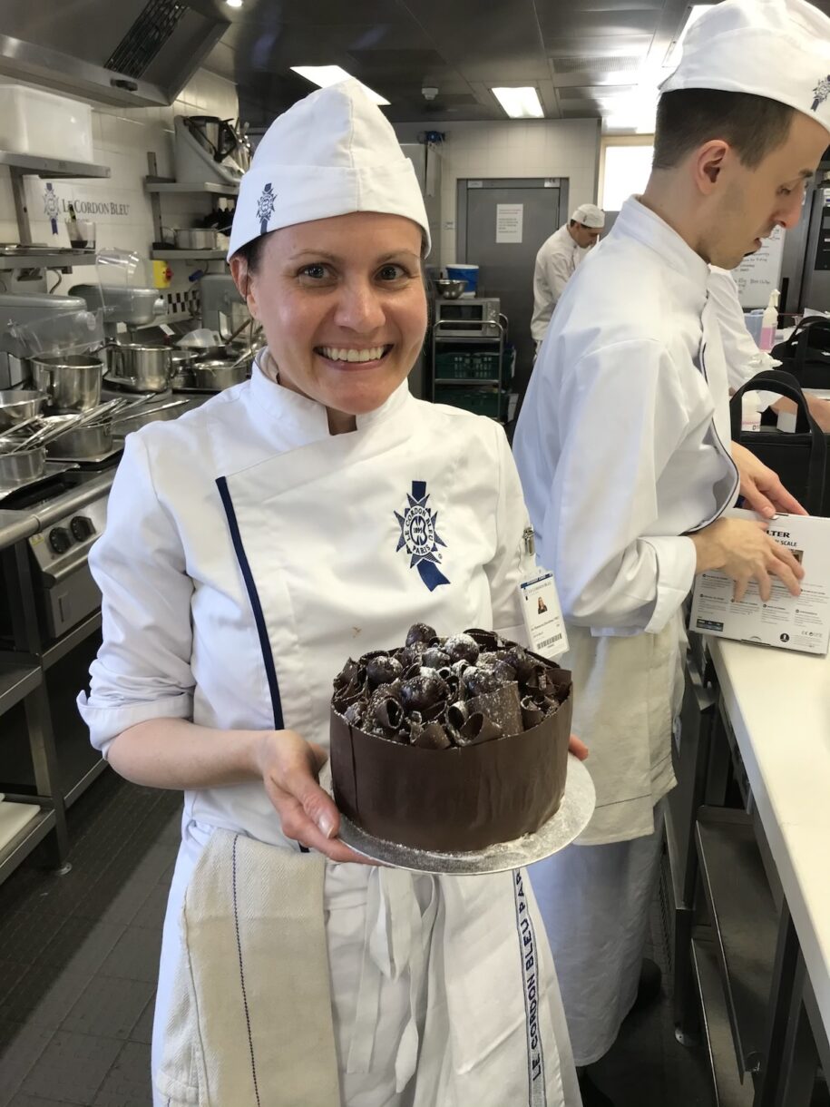 Me with my finished black forest cake