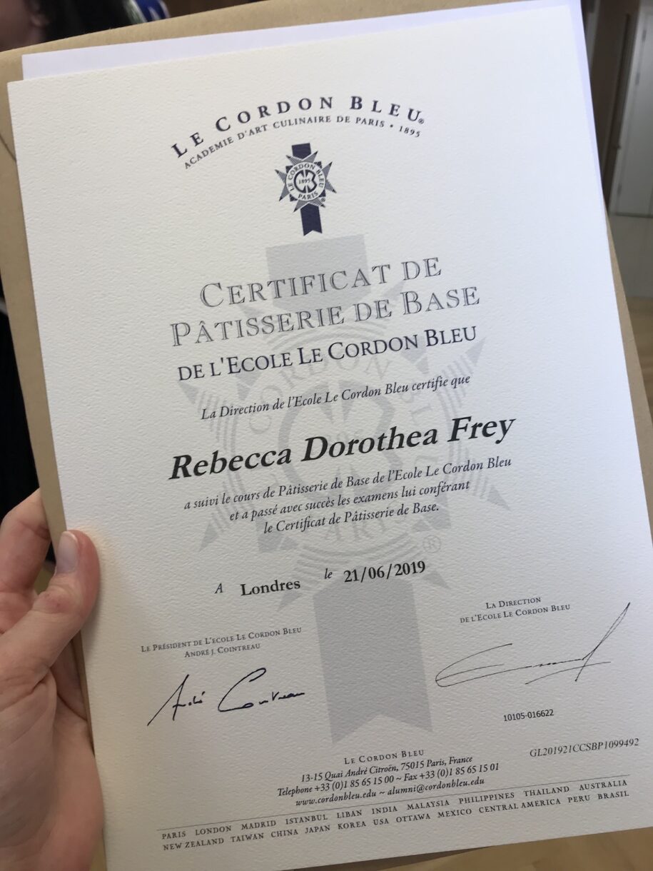 Basic Patisserie Certificate Ceremony