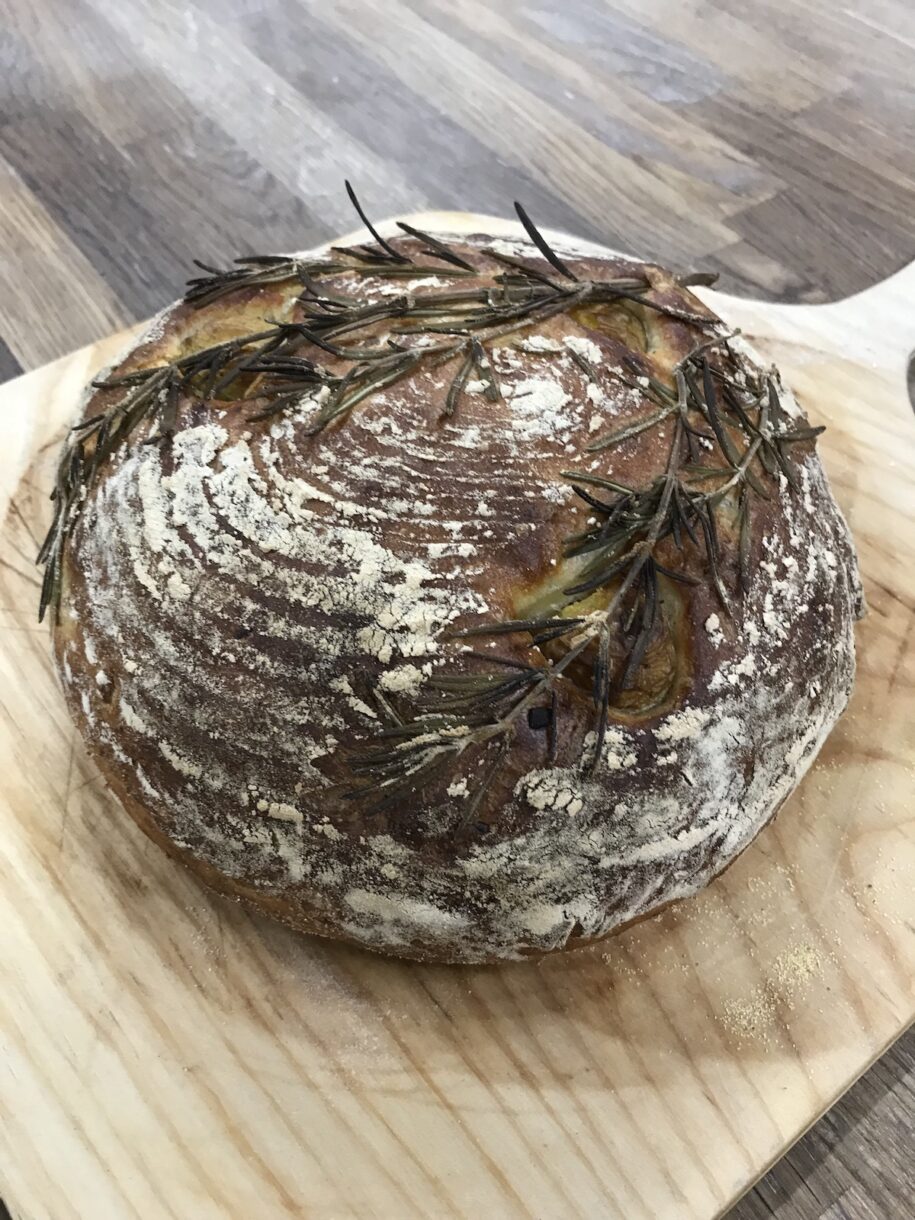 Potato bread with rosemary and thyme