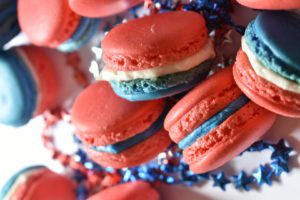 Patriotic macarons