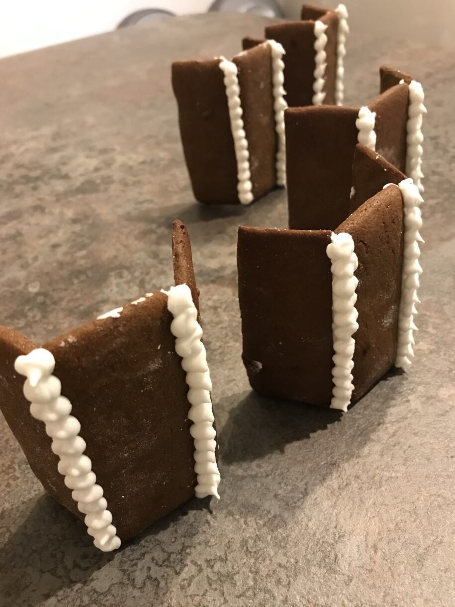 Gingerbread house pieces