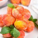 Peach cookies on a plate