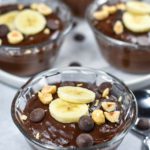 Chocolate pudding in glass cups