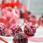 Cake pops with pink sprinkles