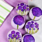 Purple floral macarons