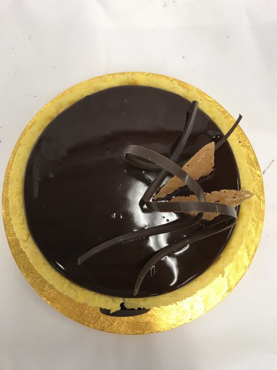Top view of my finished entremet