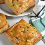 Hand pies with bleu cheese and leeks