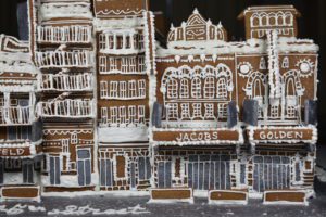 Jacobs Theatre, NYC, in gingerbread