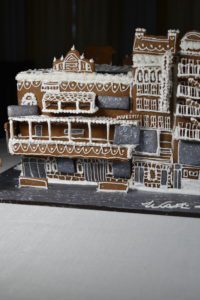 A gingerbread recreation of the New York Theatre District