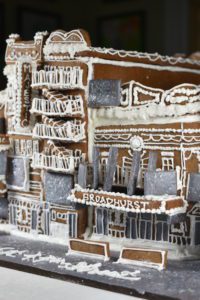 A gingerbread recreation of the New York Theatre District