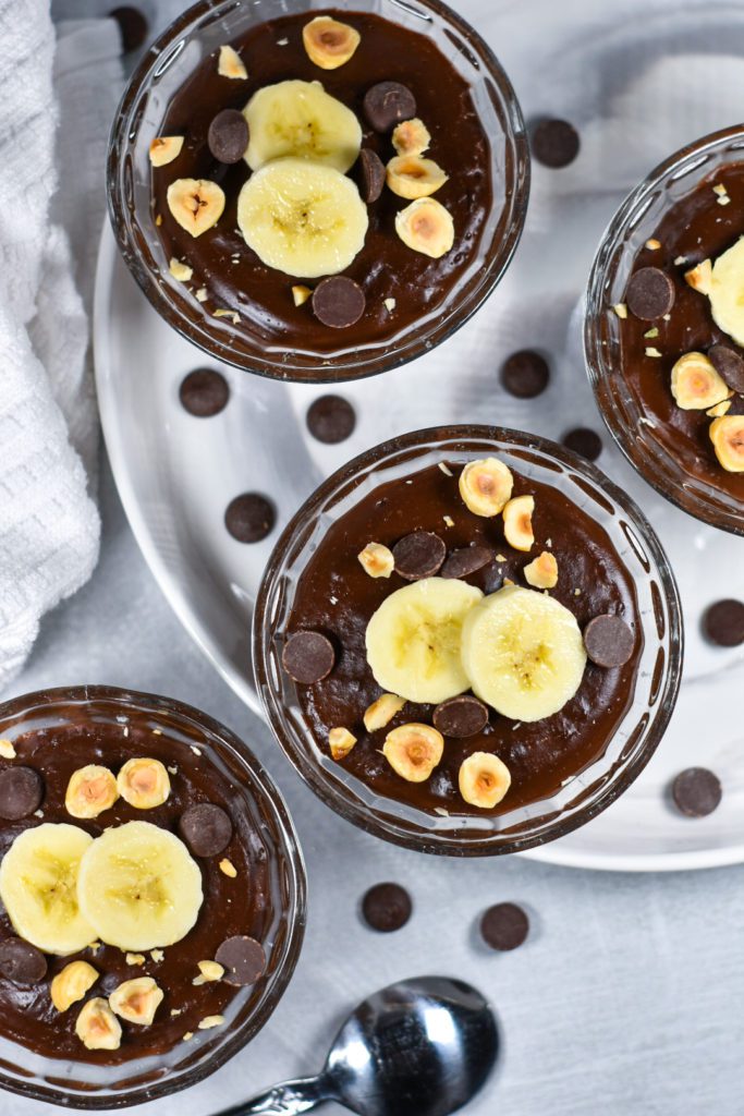 Recipes for vegan desserts including Chocolate Almond Milk Pudding