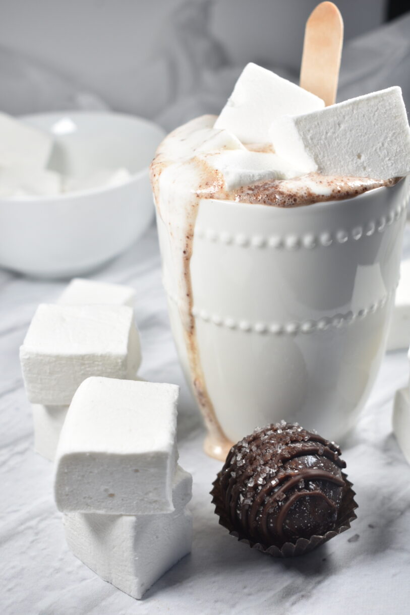 Mug of hot cocoa with marshmallows