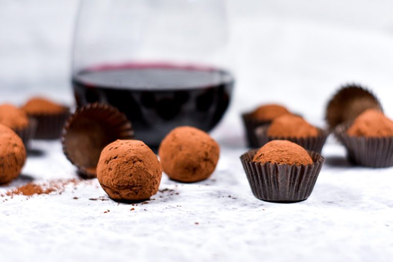 Easy red wine truffles