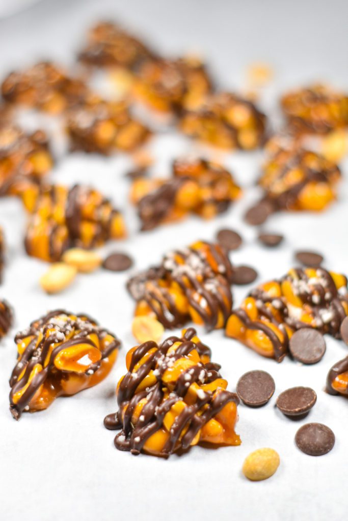 Chocolate Sea Salt Peanut Clusters