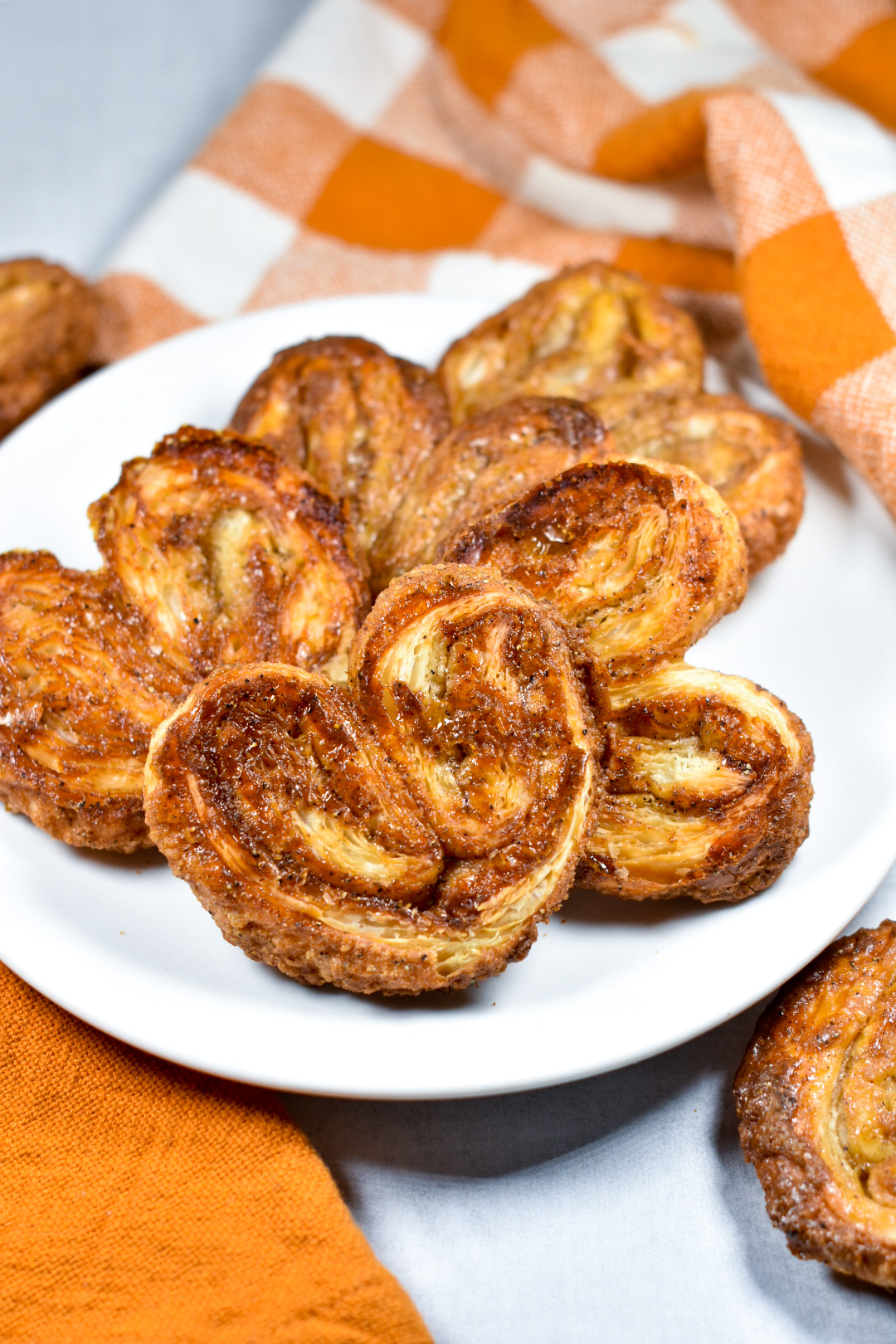 palmiers on a white plate