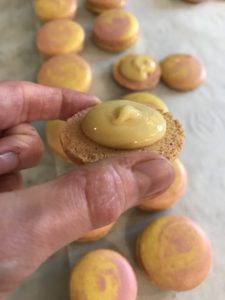 Making macarons with Passionfruit Inspiration ganache