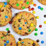 Rainbow M&M Peanut Butter Cookies