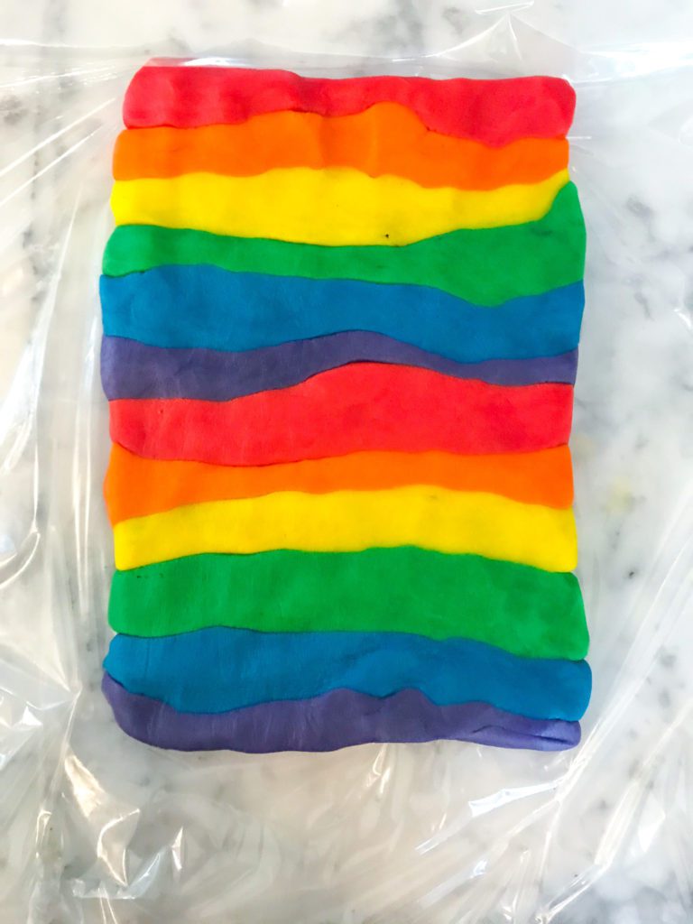 Rainbow cookie dough