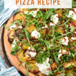 A recipe for grilled peach and goat cheese pizza.