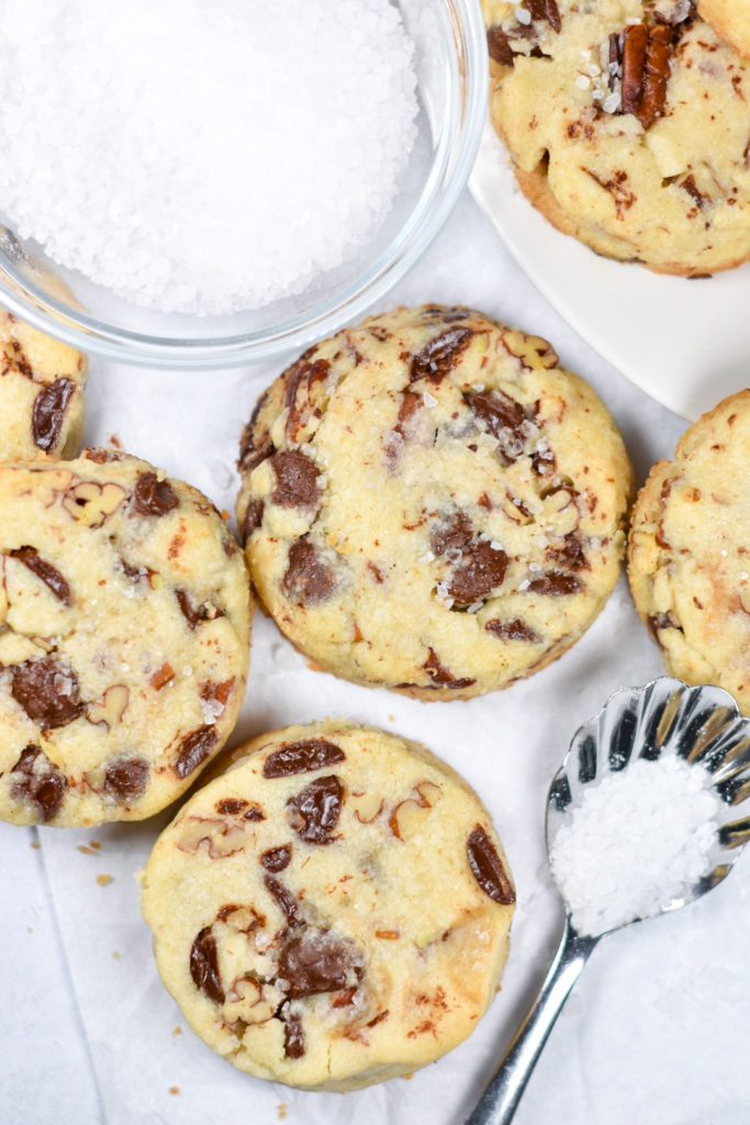 Shortbread with Chocolate, Pecans, and Sea Salt