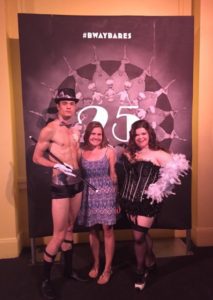 Rebecca Frey with two performers at Broadway Bares