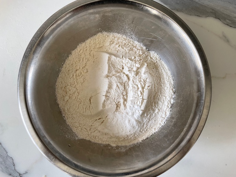 Dry ingredients in a bowl