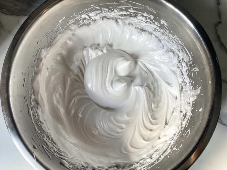 Meringue in a bowl
