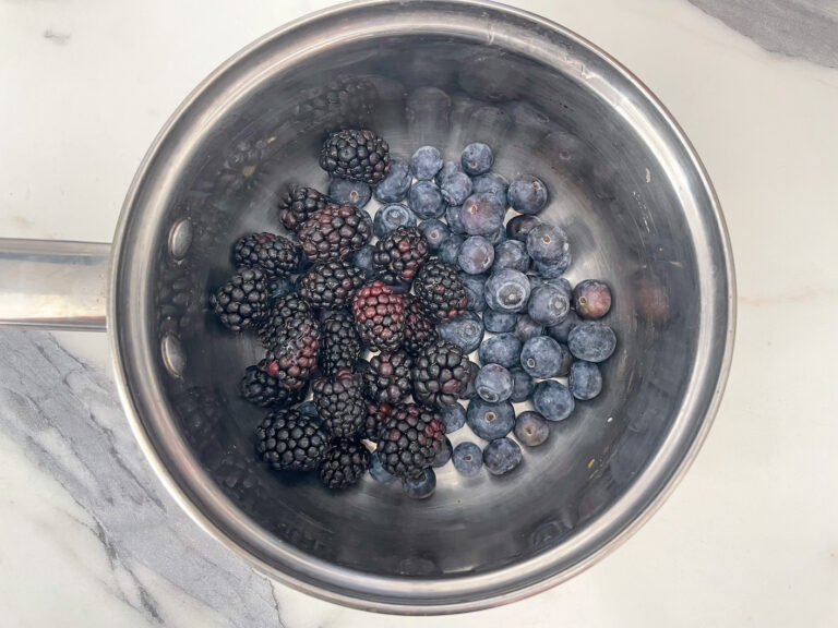 Berries in a saucepan