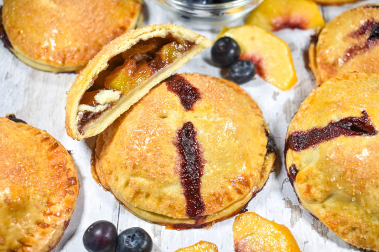 Peach, Blueberry and Walnut Hand Pies