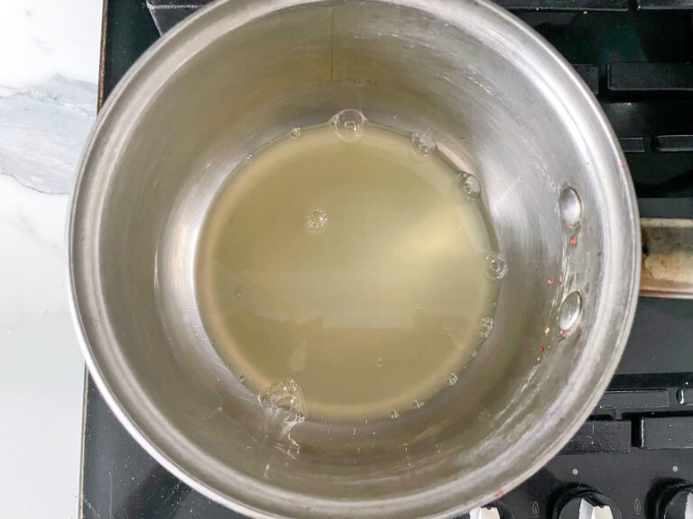 Lemon juice in a pan