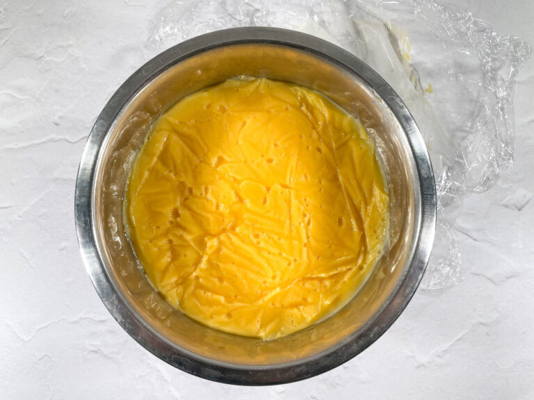 Lemon curd in a bowl