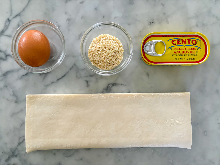 puff pastry anchovy sticks recipe
