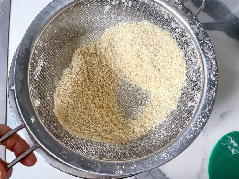 Mesh sieve with almond flour