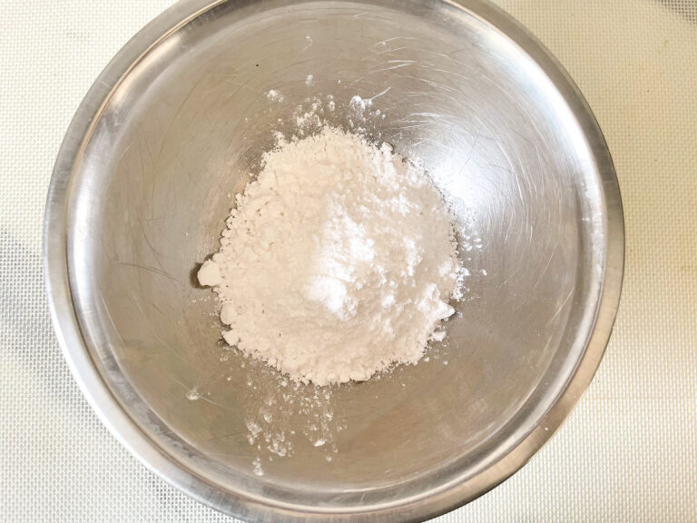 A bowl of powdered sugar