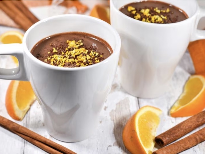 Orange hot chocolate developed by Rebecca Frey