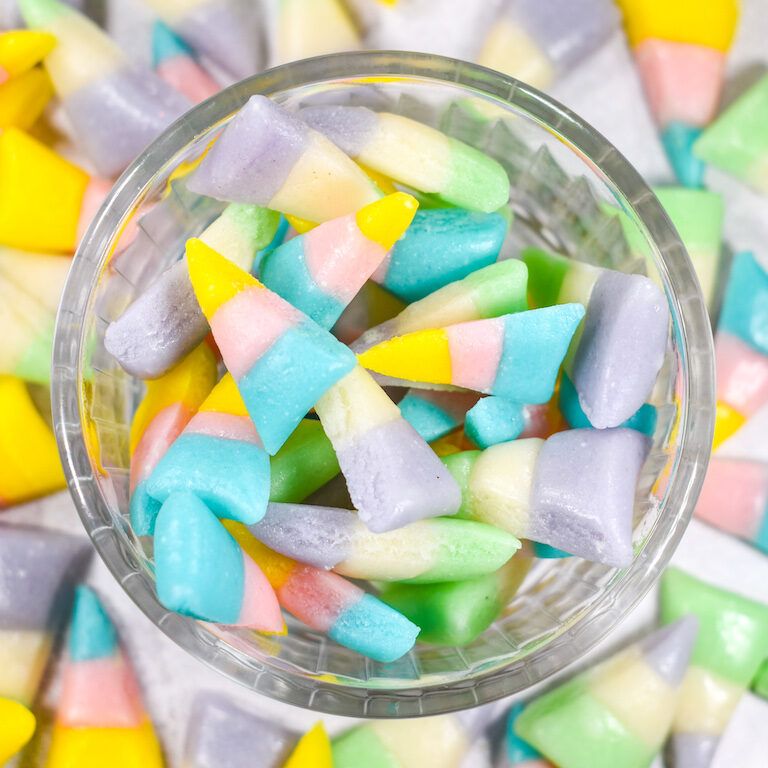 Homemade Easter candy corn in a bowl
