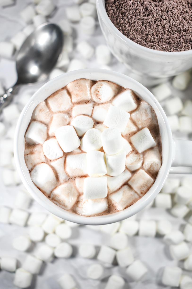 DIY hot cocoa with marshmallows